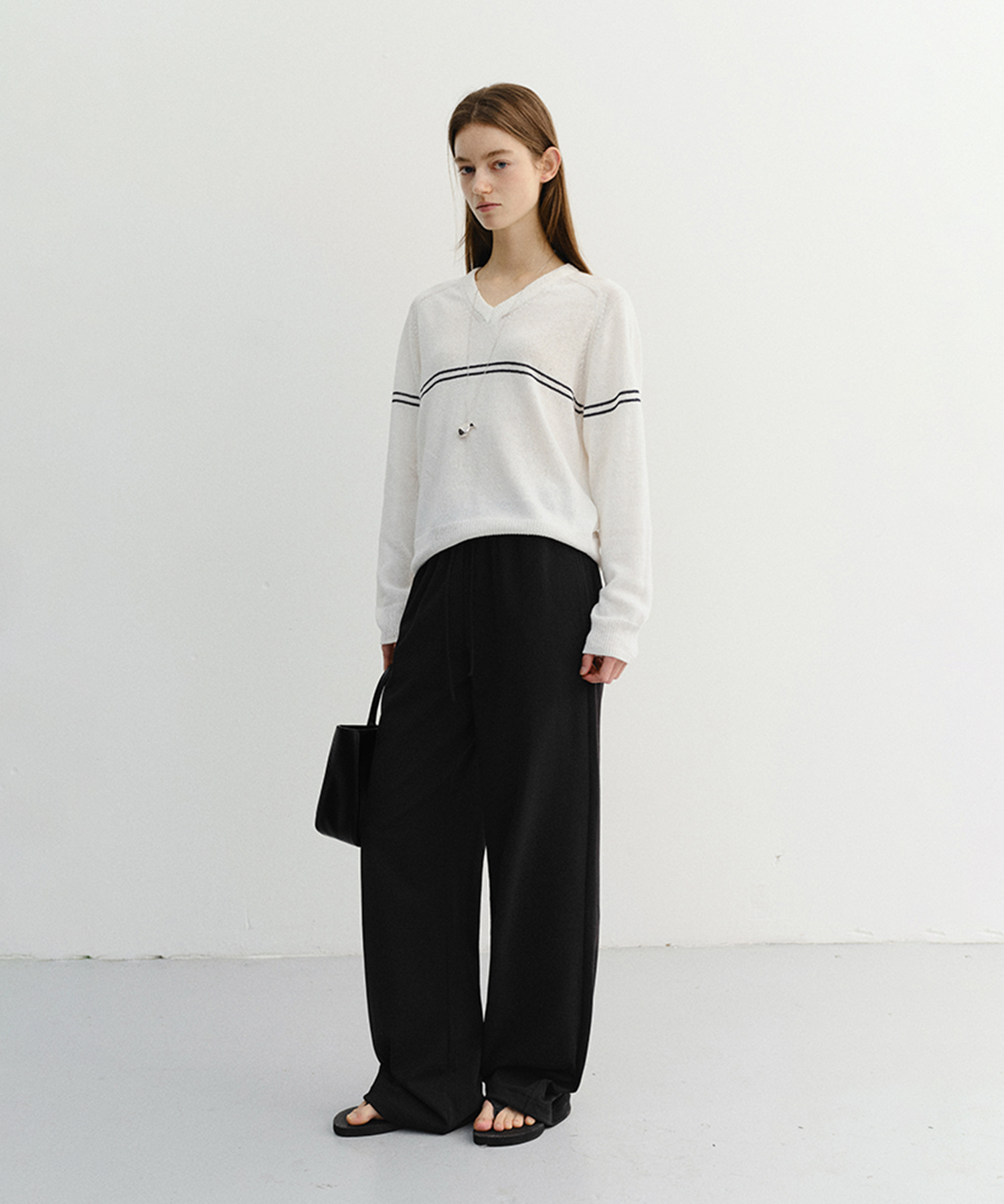 SUMMER WIDE JOGGER PANTS BLACK