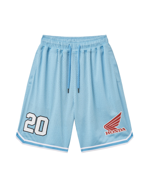Lip Mesh Jersey Shorts Blue