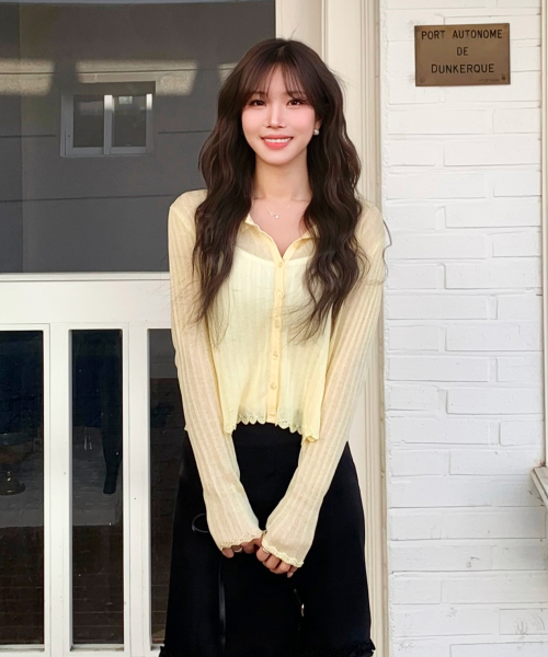 올데이 린넨 긴팔 골지가디건 RMCKG25R98