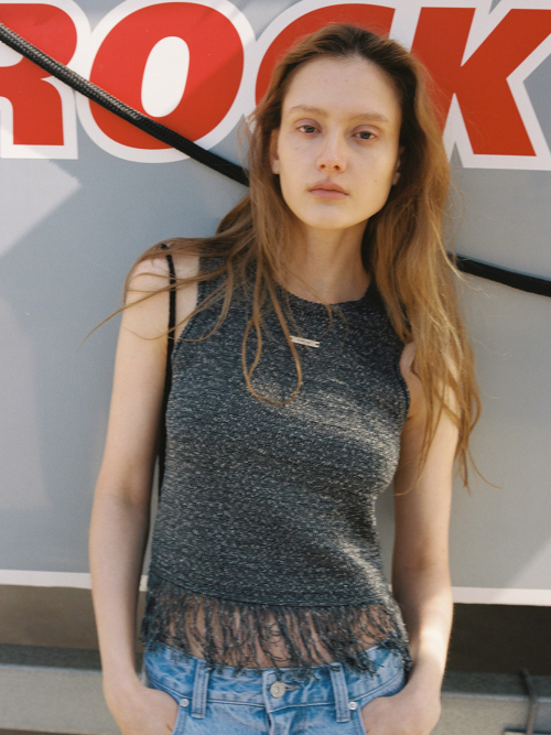 Tassle Deatail Sleeveless Knit VK6MP555 2color