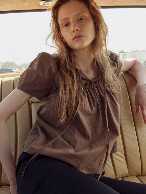 Shirring Detail Blouse VW6MB517 2color