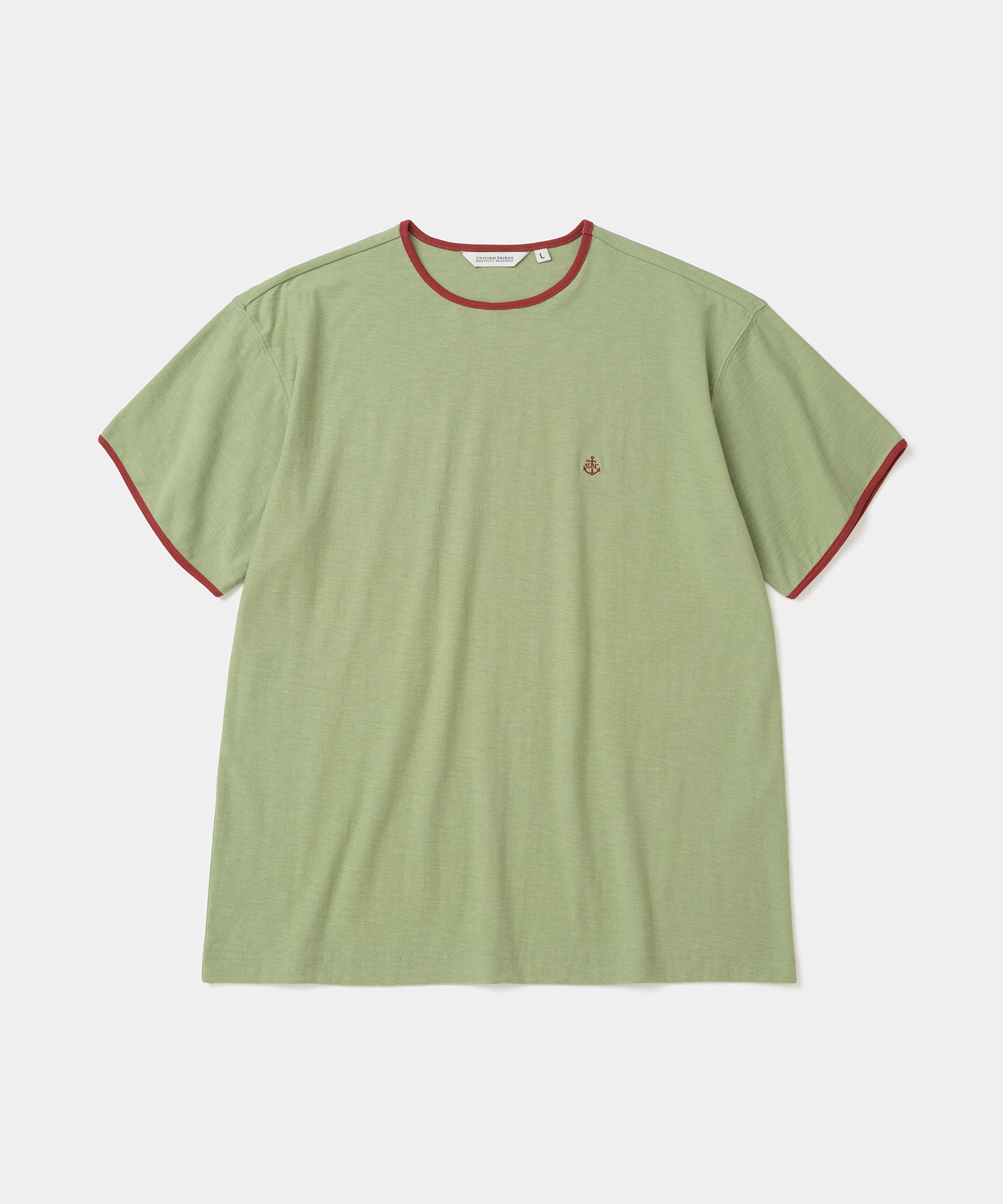 slub ringer s/s t-shirt green