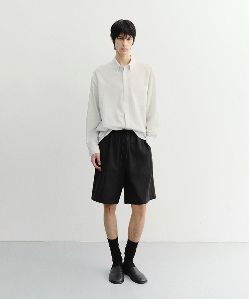 PAJAMA BERMUDA SHORTS UNISEX UDPA6B122 BLACK