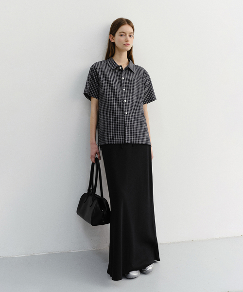 UNISEX CHECKED PAJAMA SHIRT UDSH6B133 BLACK CHECK