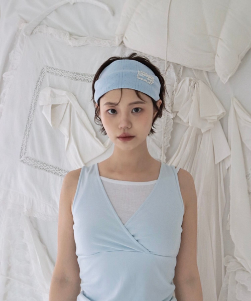 펀칭 레이스 헤어밴드[스카이블루]