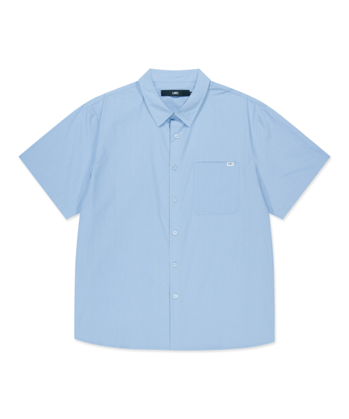 [ ] DAILY COTTON SHORT SLV SHIRT light blue