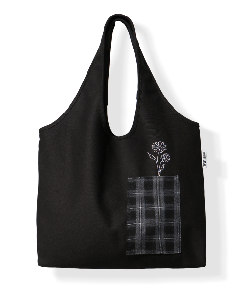 Flora Shoulder bag_Check Black
