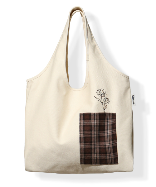 Flora Shoulder bag_Check Ivory