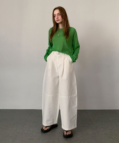 Moment One-Tuck Wide Pants (2colors)