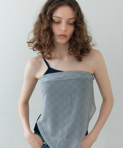 [SET] Scarf tank top navy