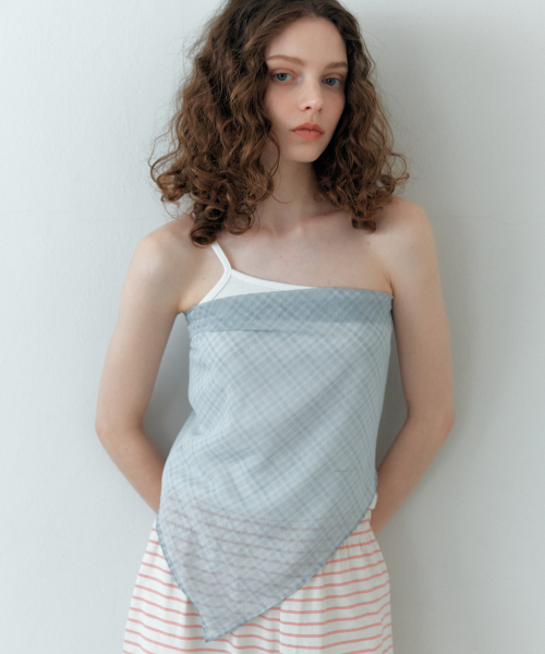 [SET] Scarf tank top ivory