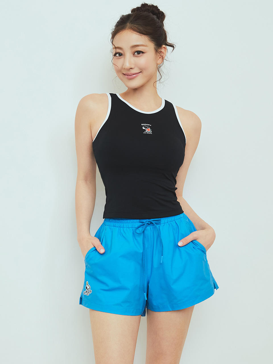 PEANUTS WOMEN LOVE SNOOPY TANK TOP BLACK