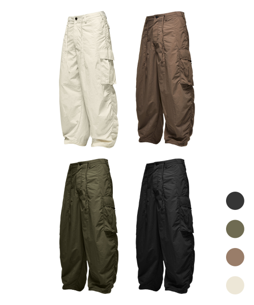 нейлоновый собранный карго брюки (4 COLOR)