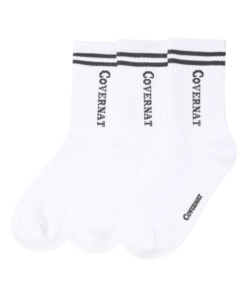 [3PACK]워드마크 양말 패키지 화이트 CK2602SKS1WH