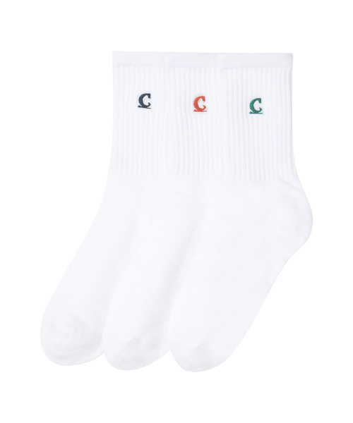 [3PACK]심볼 양말 패키지 화이트 CK2602SKS2WH