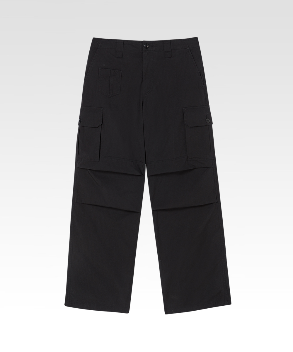 French Ripstop Cargo Pants Black