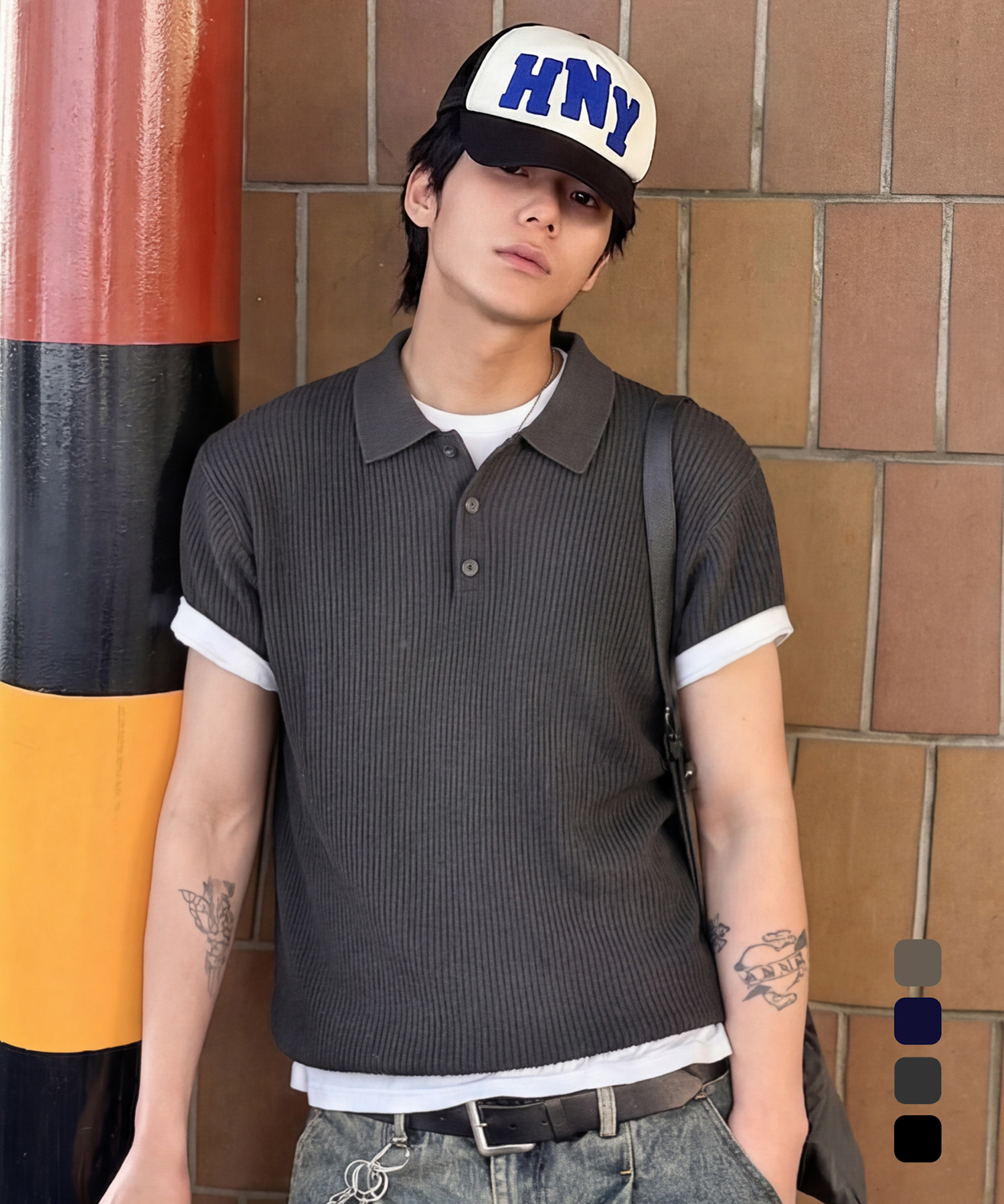 © EVERYONE’S SUMMER WOOL HALF KNIT_HACHI 4 COLOR
