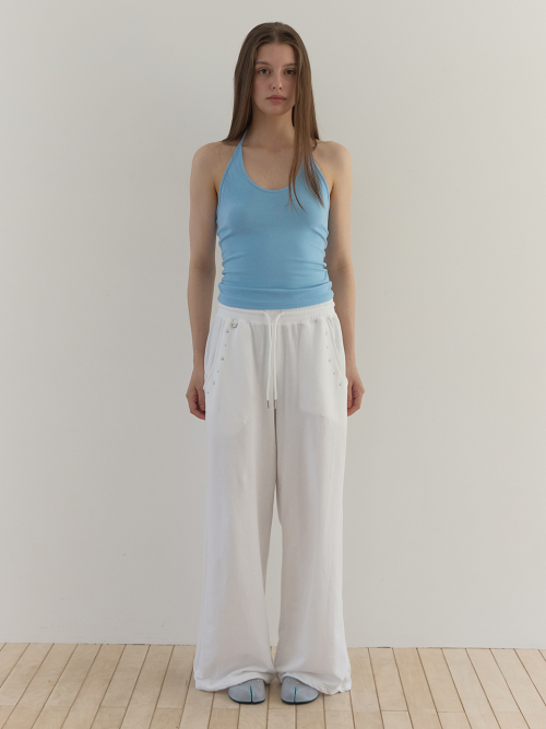 POCKET STUD SWEATPANTS (IVORY)