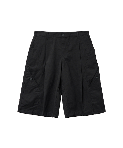 Multi panel bermuda BLACK