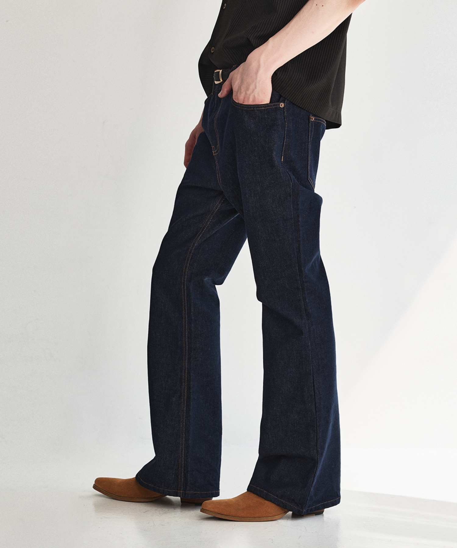 Classic Selvedge Flare Denim Pants_Indigo Blue