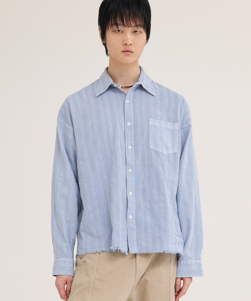 Кроп-рубашка Milo Street_Vintage Blue