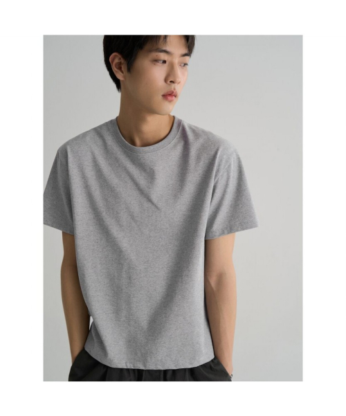 Укороченная футболка из плотного хлопка, Grey