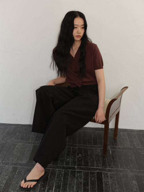 Curved Slim Pants (2color)