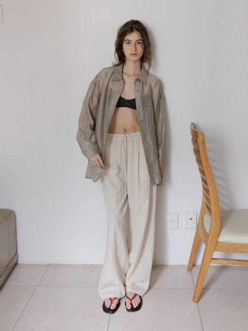Soft Banding Wide Tuck Pants (2color)