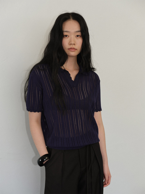 Scallop Trim Knit (2color)
