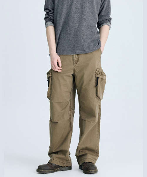 Широкие брюки карго Surplus_Dark Beige