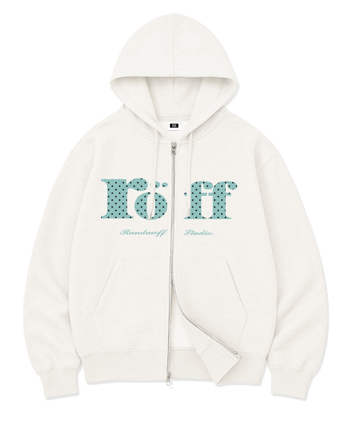 RÖFF TYPE PLAY SPACE DOT OVER FIT 2-WAY ZIP-UP White(Mint)