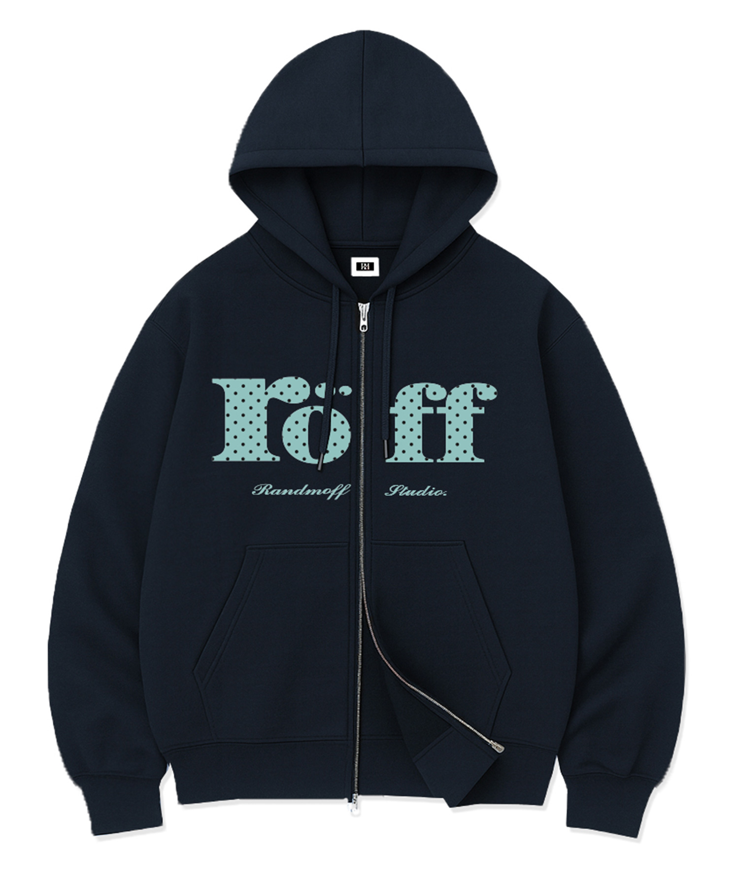 RÖFF TYPE PLAY SPACE DOT OVER FIT 2-WAY ZIP-UP Navy(Mint)
