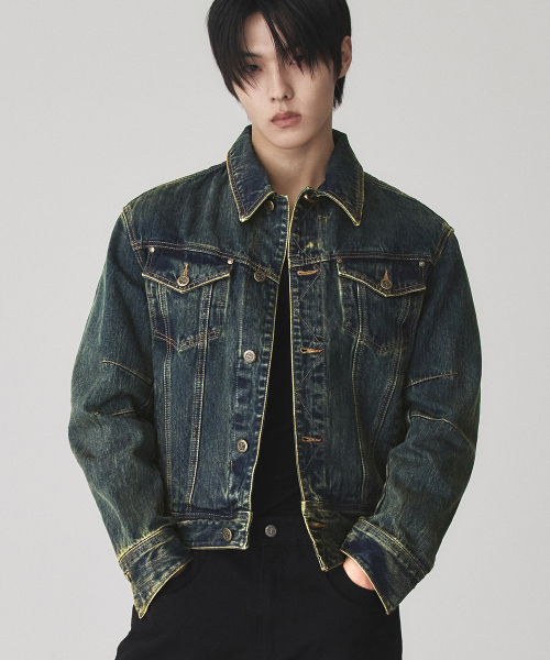Mclaury western denim jacket brown blue
