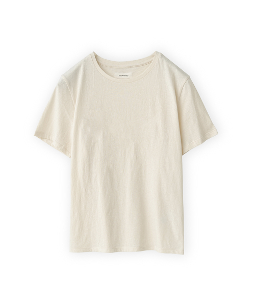 W Round Easy T Shirt, Ivory