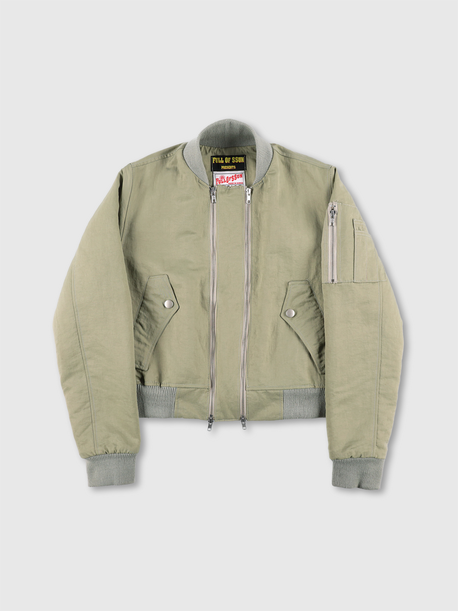 Double Zipper MA-1 (Light Khaki)