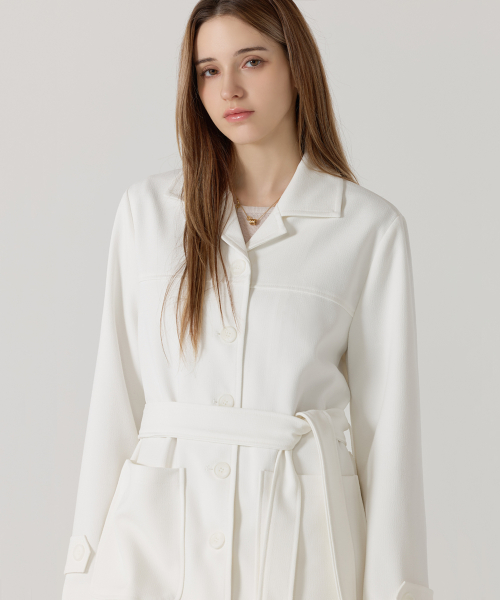Cord set однобортный жакет White