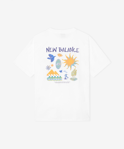 NBNEG31643 / UNI Sunny Rainy иллюстрация футболка с коротким рукавом (WHITE)