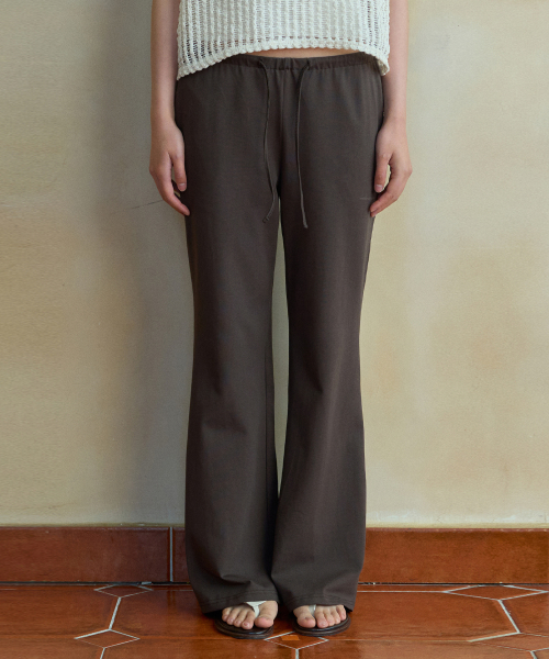 Брюки буткат Semi High Waist_BROWN(WB6PT17)