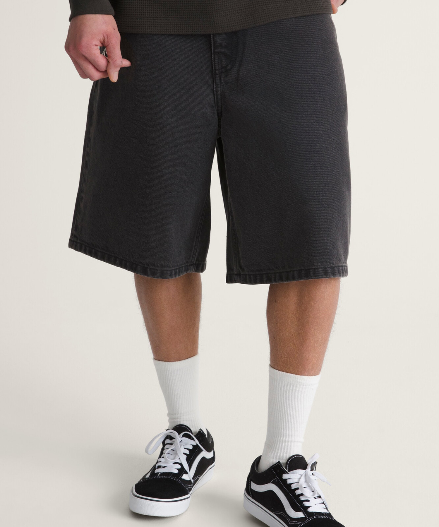 клетчатый-5 Baggy Denim Short - WASHED BLACK / VN000C9VEMQ1