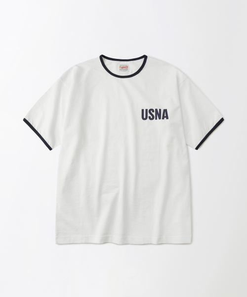 MIL SERIES RINGER TEE(USNA)_OFF WHITE