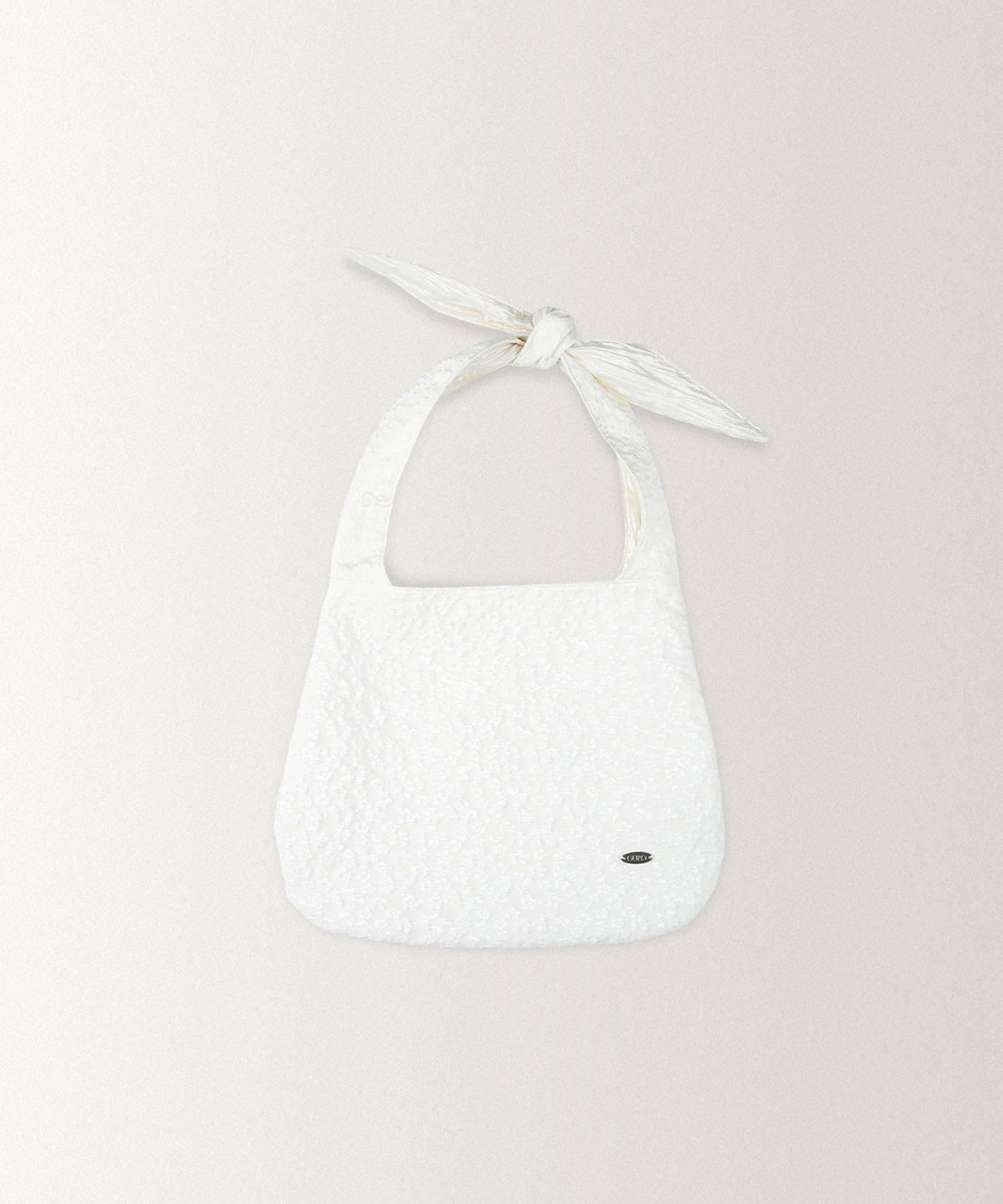 JAQUARD FLOWER TOTE BAG [ CREAM ]