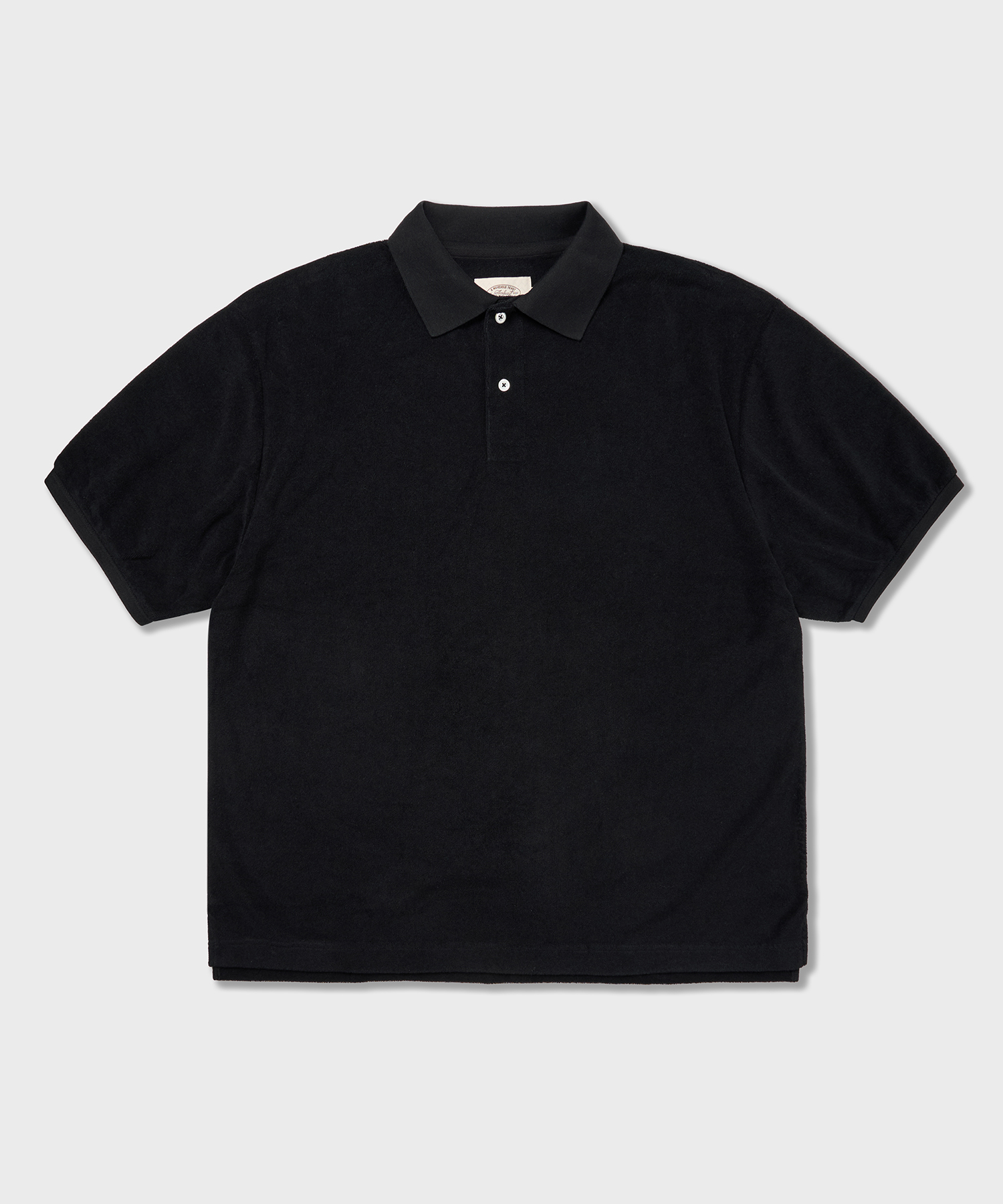 оверсайз Big Terry Polo рубашкаs черный