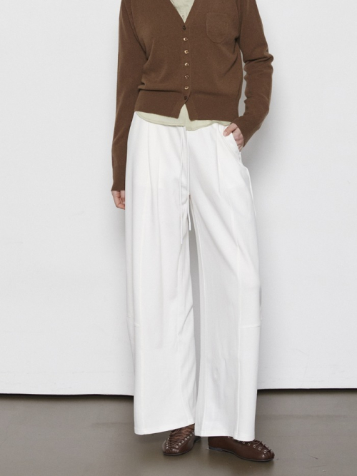 PINTUCK TRACK PANTS[2COLORS]
