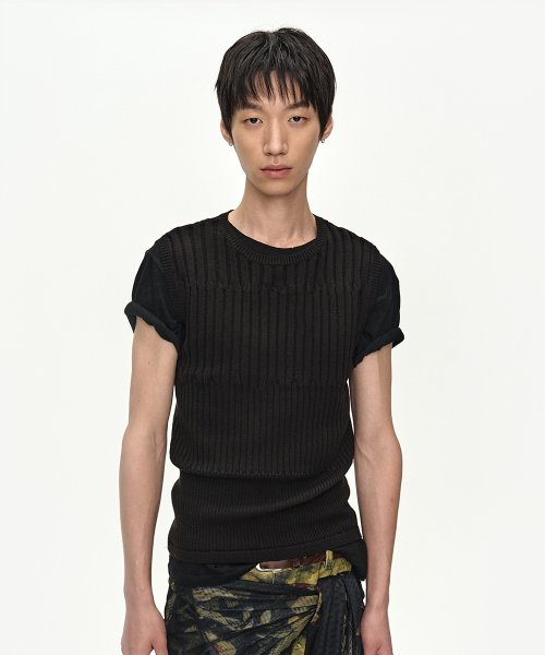 FORD KNIT SLEEVELESS atb1535m(BLACK)