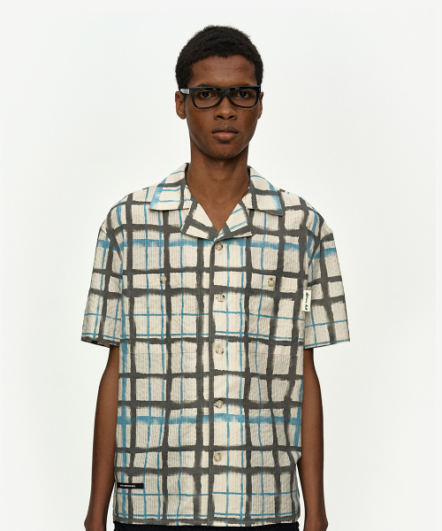 ROTHKO OPEN COLLAR SHIRT atb1525m(ECRU)