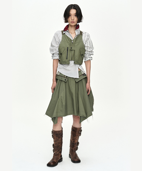 앤더슨벨(ADSB ANDERSSON BELL) UPSIDE-DOWN ASYMMETRIC SKIRT apa914w