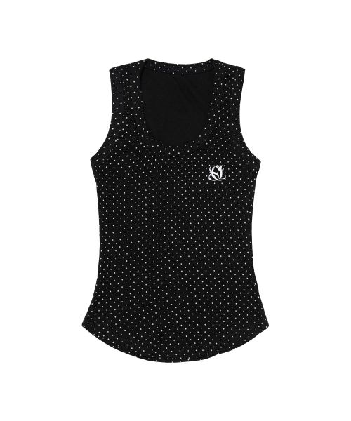 Точечная круглая майка (Black)