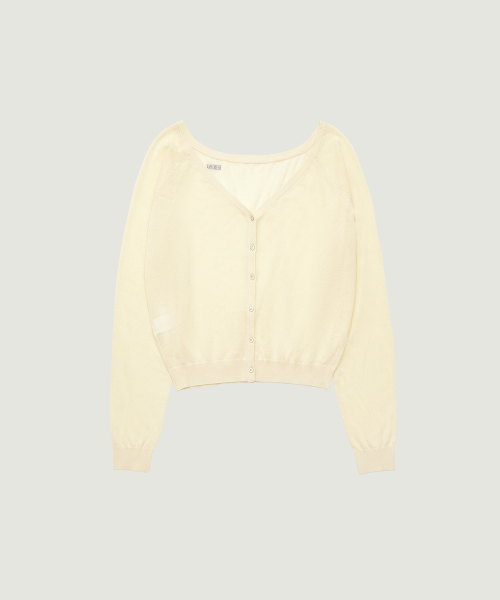 COLETTE OFF-SHOULDER CARDIGAN (CREAM)