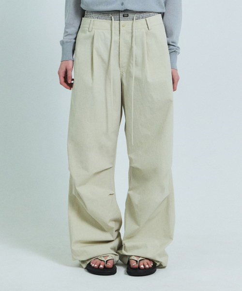 GROVE 26SS MADISON LAYERED PANTS アイボリー 그로브(GROVE) 26SS MADISON LAYERED PANTS (IVORY) - 사이즈 & 후기