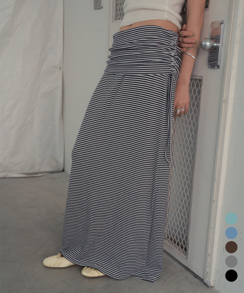 Every Day Stripe Long Skirt_CTS628(5color)